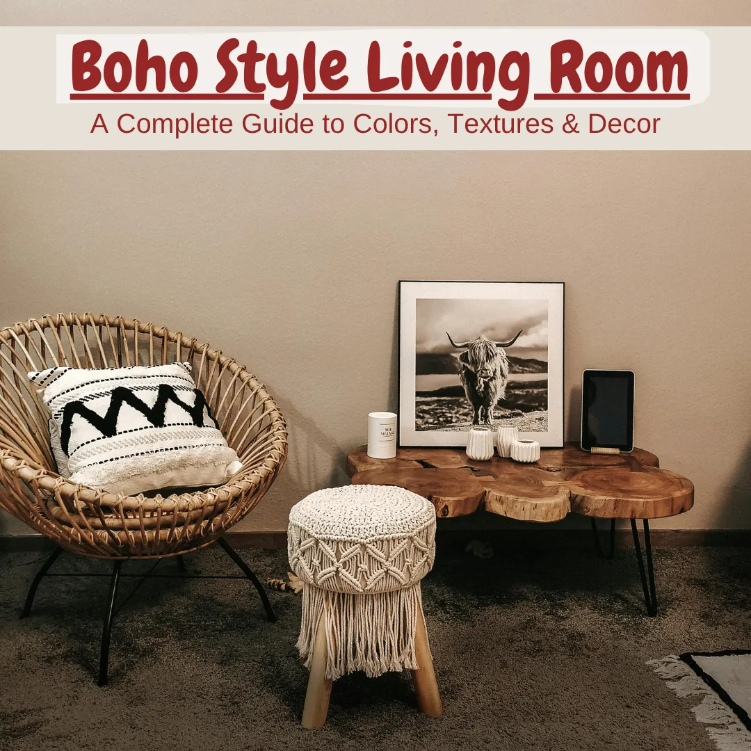 Boho style living room